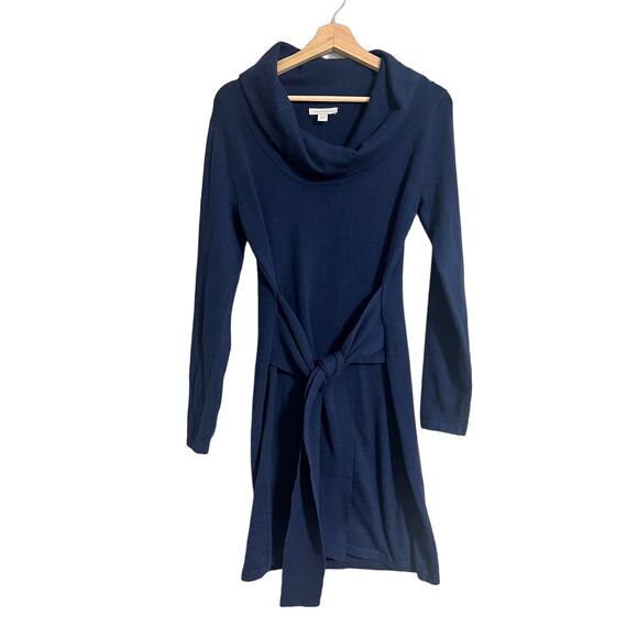 Boston Proper Cowl Neck Belted Knit Dress Small - Picture 1 of 4